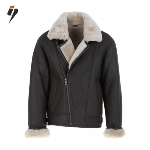 Luan – Brown/Cream Sheepskin Flying Jacket