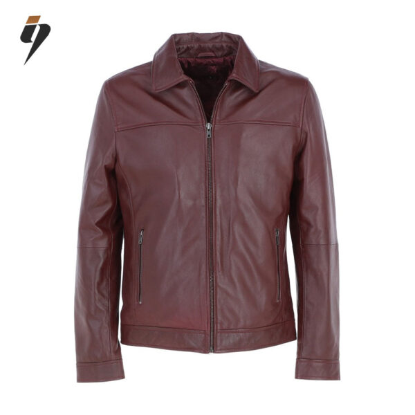 Burgundy Leather Brando Jacket