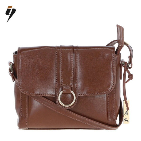 Men’s Vintage Wash Leather A4 Side Bag – Rust